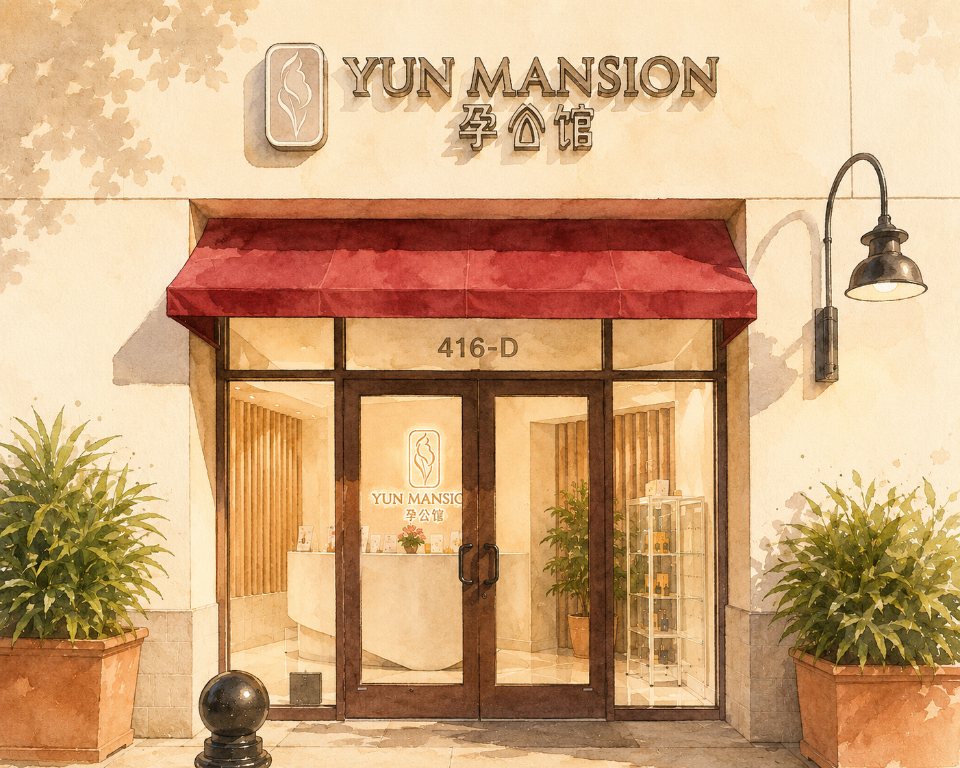 YUN MANSION Los Angeles wellness studio reception
