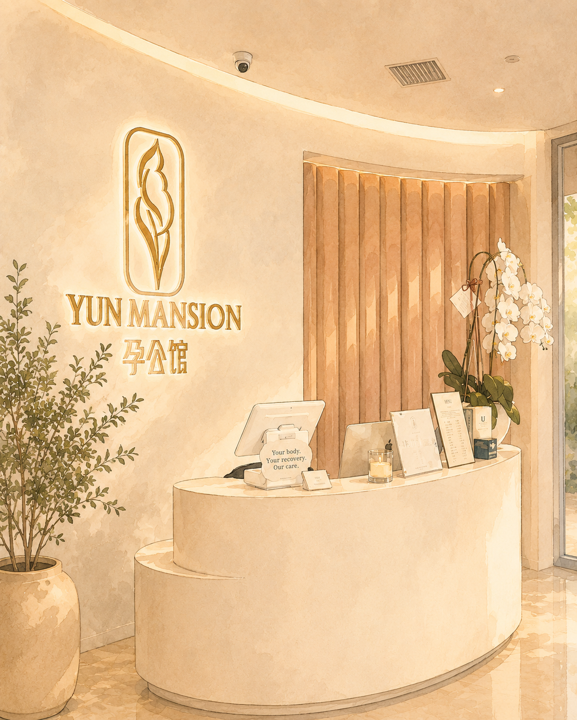 YUN MANSION Los Angeles wellness studio reception